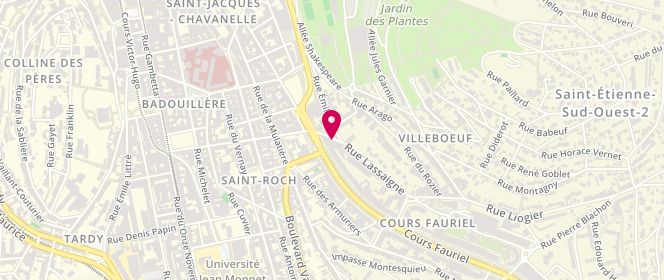 Plan de GEISSLER Mathilde, 7 Cours Fauriel, 42100 Saint-Étienne