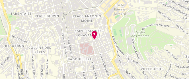 Plan de PATTEAU Fabienne, 37 Place Chavanelle, 42000 Saint-Étienne