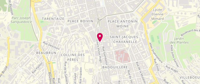 Plan de AUGIER Aurélie, 1 Cours Victor Hugo, 42000 Saint-Étienne