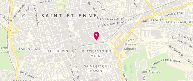 Plan de ROCHE Hélène, 5 Rue Traversière, 42000 Saint-Étienne