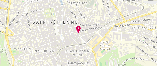 Plan de Fargère-JURINE Marie Hélène, 16 Rue du Jeu de l'Arc, 42000 Saint-Étienne