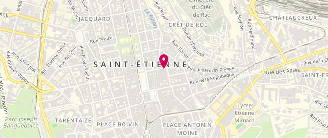 Plan de PALAGHIU Délia, 6 Rue Blanqui, 42000 Saint-Étienne