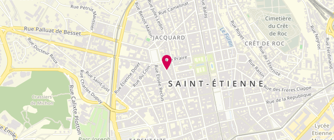 Plan de POUGET Philippe, 14 Rue de l'Alma, 42000 Saint-Étienne