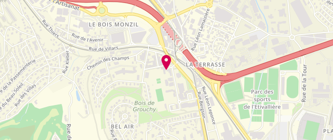 Plan de BRULPORT-CERISIER Valérie, 5 Rue de Grouchy, 42000 Saint-Étienne