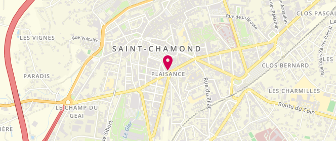 Plan de ATALLAH-SEIVE Corinne, 14 Rue Gambetta, 42400 Saint-Chamond