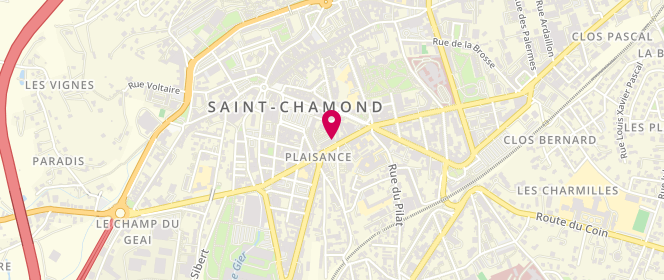 Plan de PECOUL Mélanie, 12 Rue Gambetta, 42400 Saint-Chamond