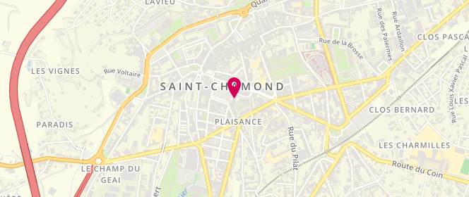 Plan de PAUZIE Aurélie, 17 Place de la Liberté, 42400 Saint-Chamond