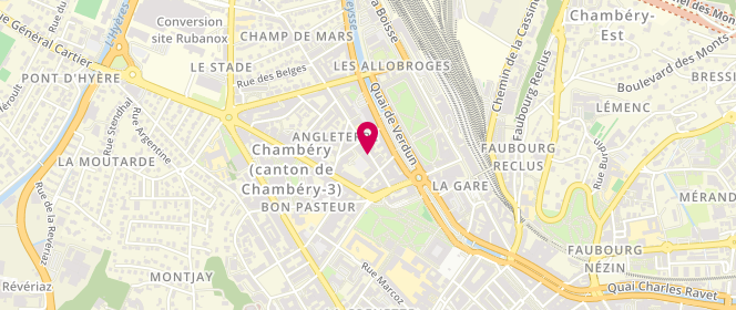 Plan de FRANCOU Jean Baptiste, 117 Rue Nicolas Parent, 73000 Chambéry