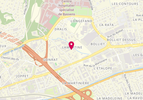 Plan de MARCELLIN-ROSSAT Marie-Josèphe, 239 Rue de Gonrat, 73000 Bassens