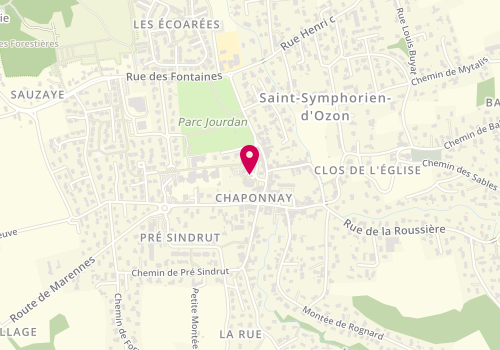 Plan de DRUCKE Emilie, 2 Place Charles de Gaulle, 69970 Chaponnay