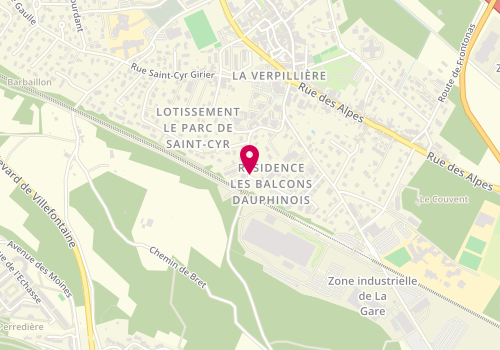 Plan de DE GRIEVE Christophe, 301 Rue Appiou Jouffray, 38290 La Verpillière
