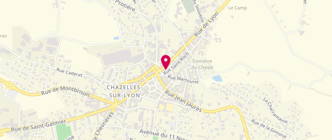 Plan de BASSET-NEEL Marjolaine, 10 Rue Saint Roch, 42140 Chazelles-sur-Lyon