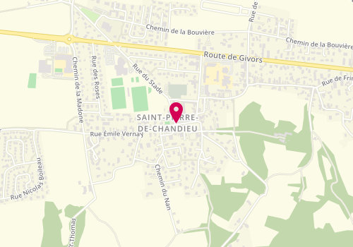 Plan de HUCHON Jean, 4 Rue du Stade, 69780 Saint-Pierre-de-Chandieu