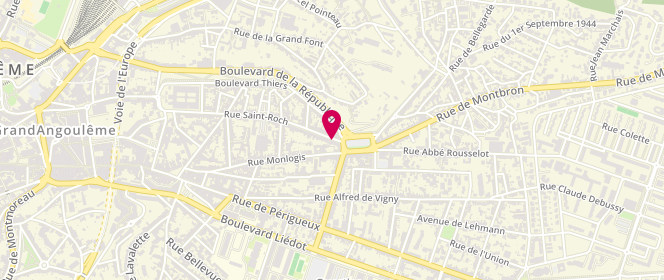 Plan de HOYOS-ANDRIEUX Nadia, 213 Rue Saint Roch, 16000 Angoulême