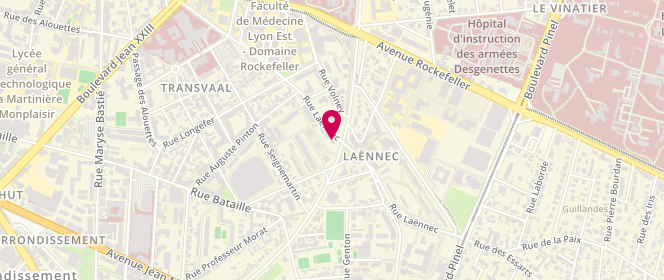 Plan de ASLI Bouchra, 28 Rue Laennec, 69008 Lyon