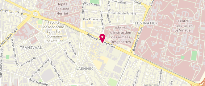 Plan de Dr Helene Gervais-Bernard, 60 Avenue Rockefeller, 69008 Lyon