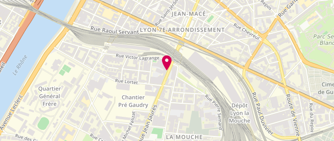 Plan de JUTTET-GOUTEBROZE Frédérique, 106 Avenue Jean Jaures, 69007 Lyon