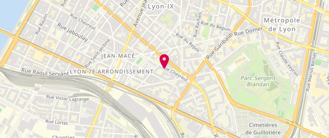 Plan de MAURIN VAZ Rafaele, 84 Rue Chevreul, 69007 Lyon