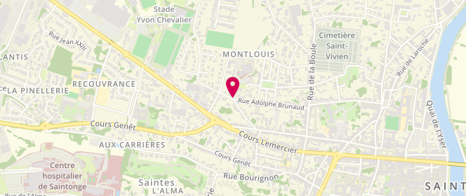 Plan de GUYENNET Eloïse, 22 Rue Montlouis, 17103 Saintes
