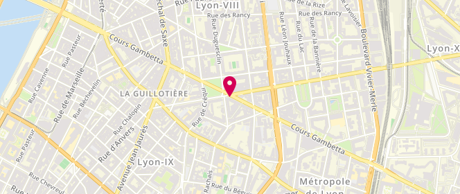 Plan de JOURDAN Mireille, 68 Cours Gambetta, 69007 Lyon