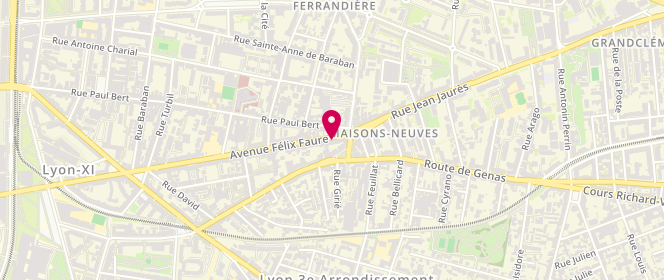 Plan de BERTHOUX GENESTOUX Agnès, 238 Avenue Félix Faure, 69003 Lyon