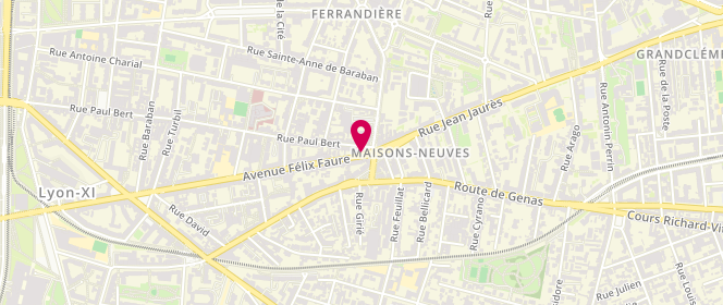 Plan de BOURGET Agnès, 239 Avenue Félix Faure, 69003 Lyon