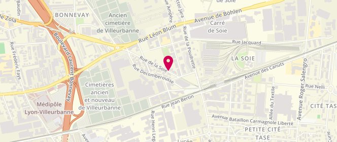 Plan de PINTO Mélodie, 35 Rue de la Soie, 69100 Villeurbanne
