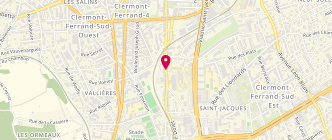 Plan de GEMBARA Laurence, 25 Rue Etienne Dolet, 63057 Clermont-Ferrand