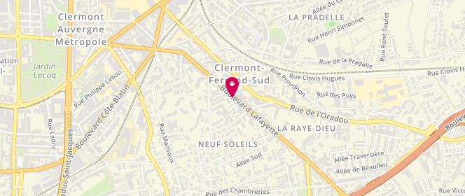 Plan de GABET Jean-Yves, 88 Boulevard Lafayette, 63000 Clermont-Ferrand