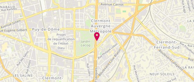 Plan de JEREMIE-ROLLAND Cécile, 53 Cours Sablon, 63000 Clermont-Ferrand