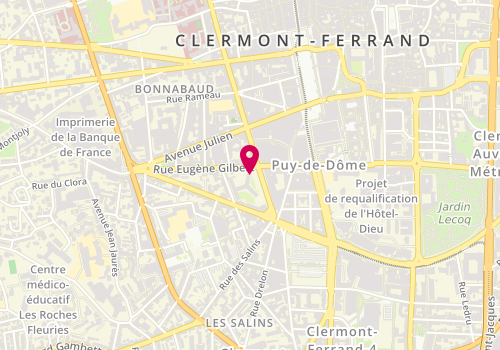 Plan de MOIRAS Charles, 44 Rue Bonnabaud, 63000 Clermont-Ferrand