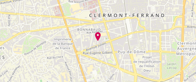 Plan de CHASSAING Jean-Louis, 9 Rue Beaumarchais, 63000 Clermont-Ferrand