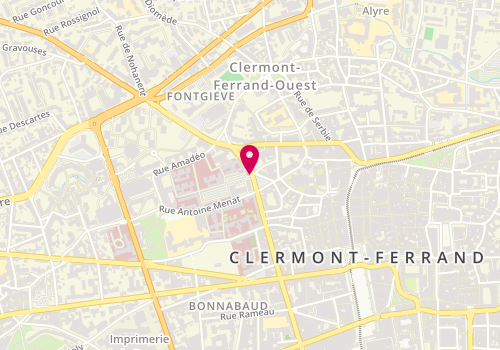 Plan de MOISSET Aurore, 33 Rue Gabriel Peri, 63037 Clermont-Ferrand