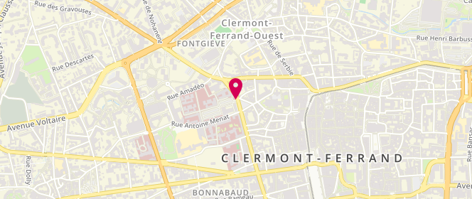 Plan de BOUDON Léa, 33 Rue Gabriel Peri, 63037 Clermont-Ferrand