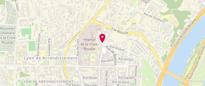 Plan de LECLAIR Bathilde, 103 Grand Rue de la Croix Rousse, 69004 Lyon