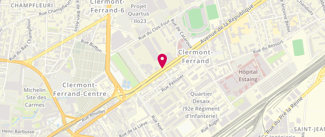 Plan de DISSARD Laurent, 91 Avenue de la Republique, 63100 Clermont-Ferrand