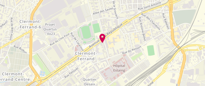 Plan de CHAMBON Renaud, 112 Avenue de la Republique, 63000 Clermont-Ferrand