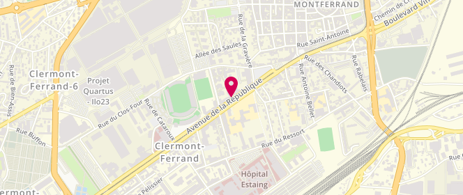 Plan de SCM 'Les'Mulets'Blancs', 127 Avenue de la Republique, 63100 Clermont-Ferrand