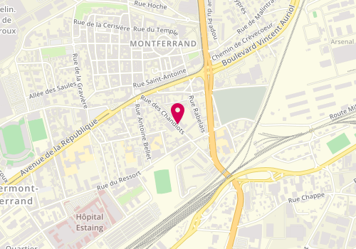 Plan de PASCAL-FURNESTIN Geneviève, 31 Rue des Chandiots, 63100 Clermont-Ferrand