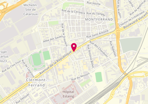 Plan de RAPENNE-BARDON Claire, 132 Avenue de la Republique, 63100 Clermont-Ferrand
