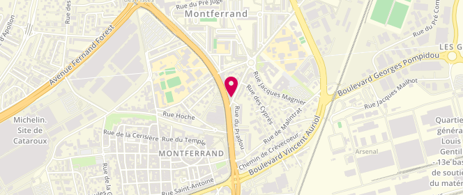 Plan de LIBAULT Agathe, 5 Rue Montesquieu, 63000 Clermont-Ferrand