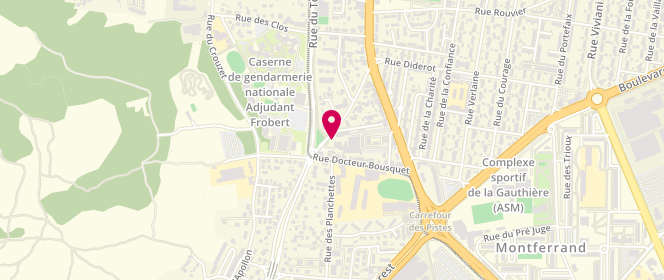 Plan de COTTON DE BENNETOT Grégoire, 156 Rue Sous Les Vignes, 63100 Clermont-Ferrand