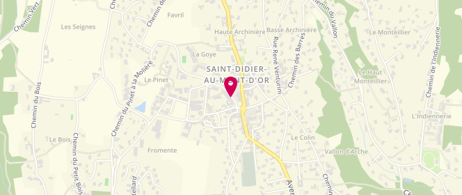 Plan de AIZAC Sandrine, 1 Rue du Castellard, 69370 Saint-Didier-au-Mont-d'Or