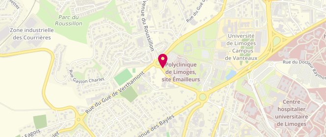 Plan de LEANDRIS Marc, 1 Rue Victor Schoelcher, 87038 Limoges