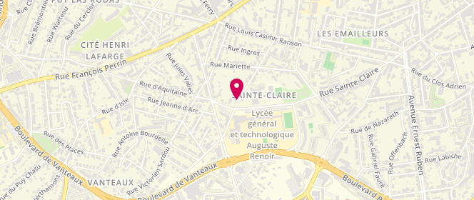 Plan de ETAVE Thibaut, 44 Rue Emile Montégut, 87000 Limoges