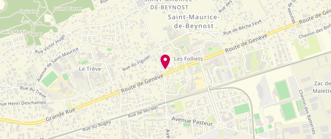 Plan de JEHLE-MURILLON Geneviève, 2 Avenue des Ecoles, 01700 Saint-Maurice-de-Beynost