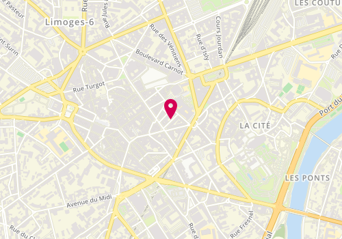 Plan de GUILLOT Marie-Claire, 8 Rue Edouard Vaillant, 87000 Limoges