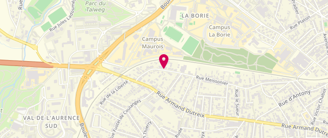 Plan de MAZIERE-POULAIN Odile, 162 Rue Meissonier, 87000 Limoges