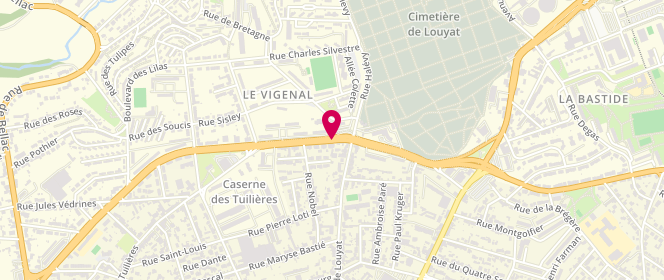 Plan de GUILHIN-JOST Marie-Françoise, 11 Boulevard du Vigenal, 87100 Limoges