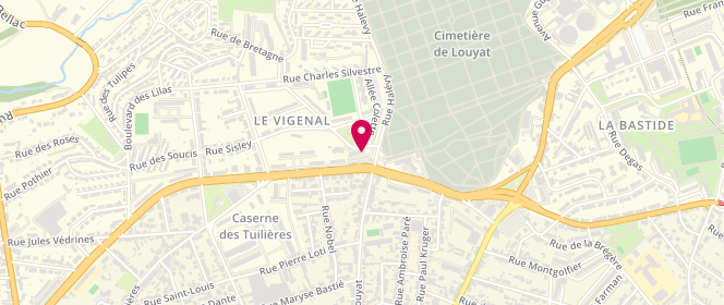 Plan de DOMENGER Nathalie, 2 Boulevard du Vigenal, 87100 Limoges